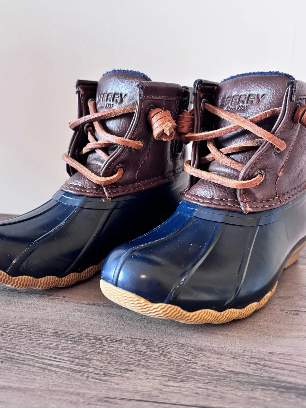 Sperry Saltwater Top Sider Unisex Duck Rain Boots - Kids Size 9M